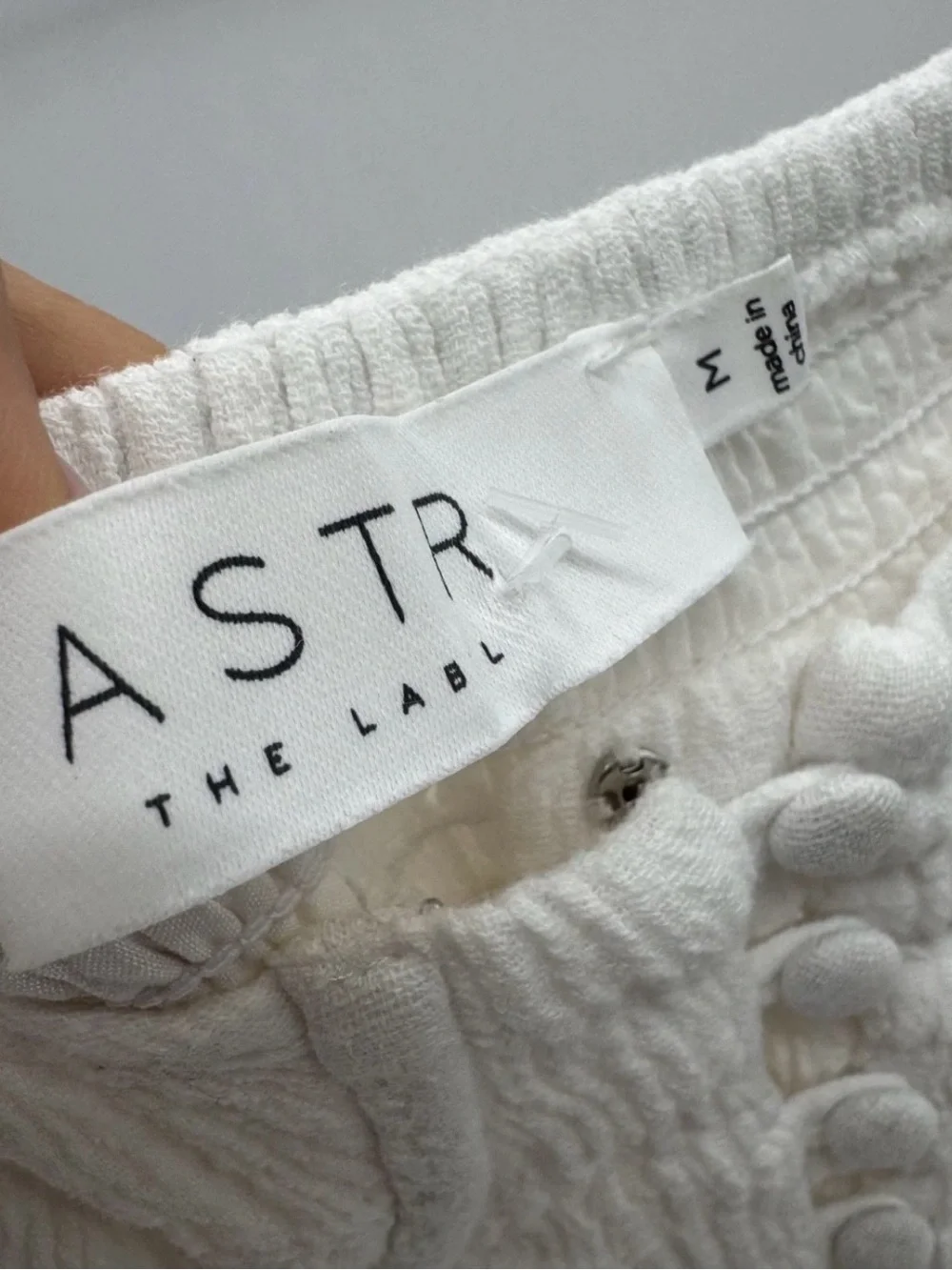 ASTR The Label White Gauze Midi Dress Womens Medium